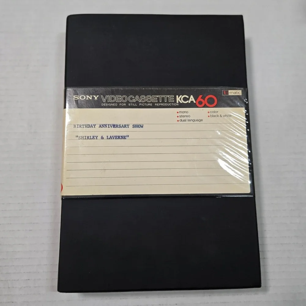 Vintage Sony 3/4 U-matic Tape Laverne Shirley Birthday Special TV Master